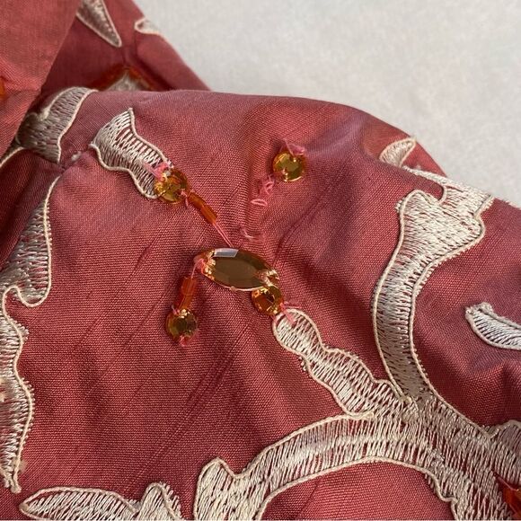 NWOT Y2K Plenty by Tracy Reese x Anthropologie Pink Silk Beaded Blazer Size 4 - Picture 8 of 15